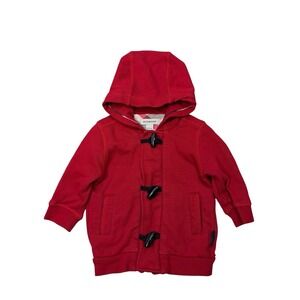 BURBERRY CHILDREN Baby Red Toggles Hoodie w Pockets Sz 9M